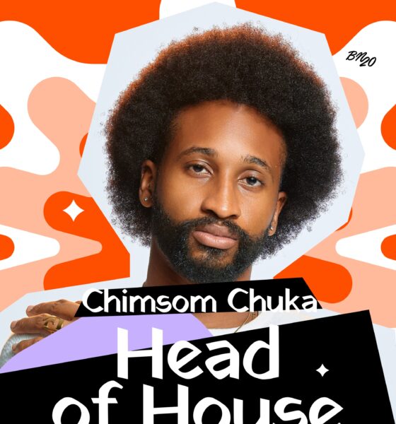 Chimsom Chuka Big Brother Naija Season 11 housemate graphic featuring text naming him first Head of House.