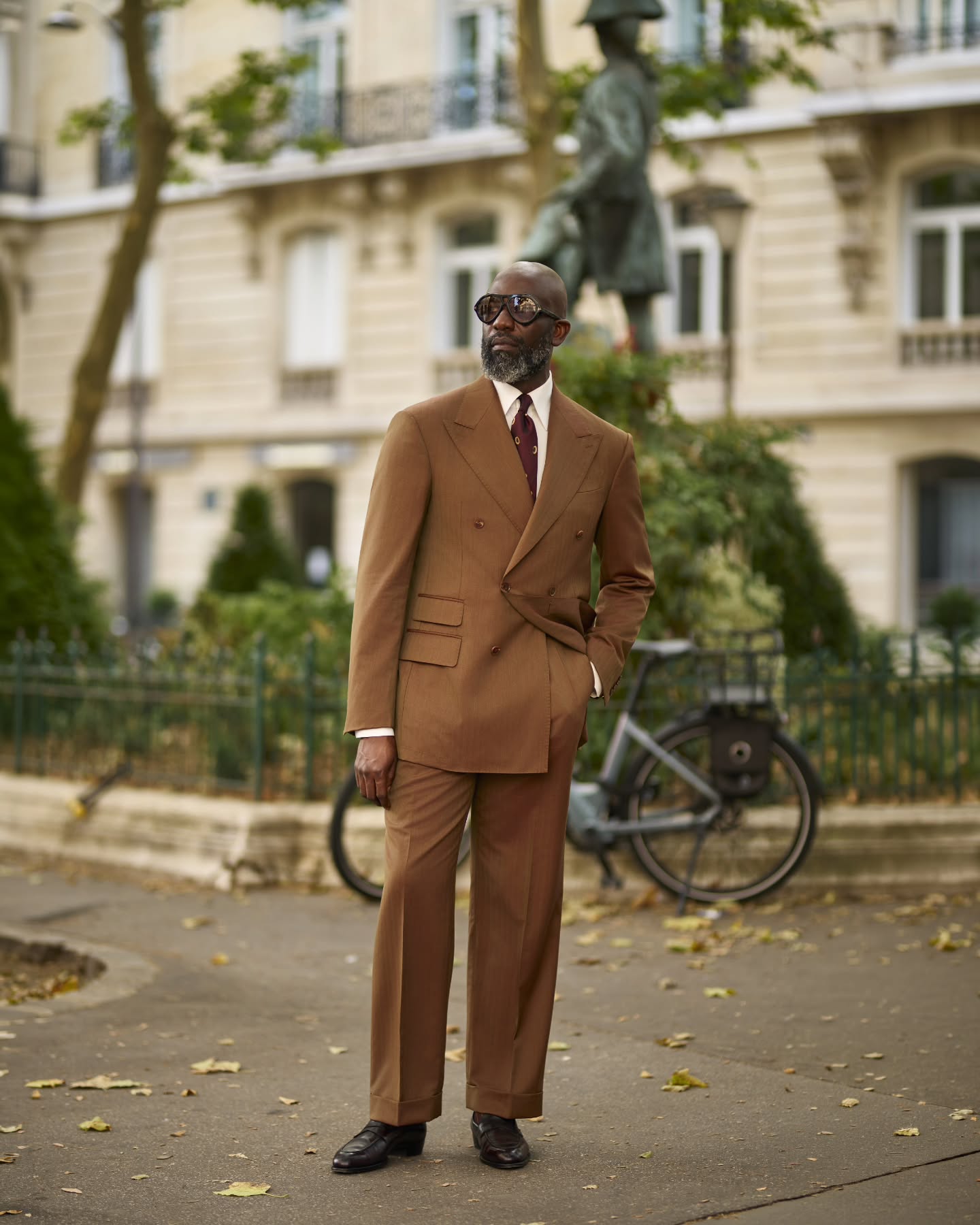 How to Wear a Brown Suit: Mai Atafo’s Paris Look Explains Everything