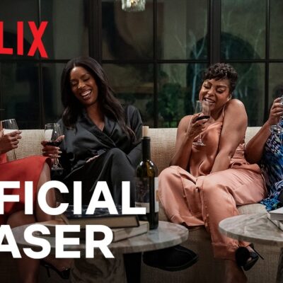 The female cast of Netflix’s Why Did I Get Married Again? share a conversational moment with wine glasses during the official trailer.