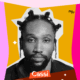 BBNaija Season 11 evicted housemate Cassi Ezenwoke Nwosu on a graphic yellow and pink background banner.