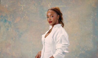 Florence Otedola wearing a structured white shirt and full black skirt reflecting her choice to shed public expectations and performative identity.