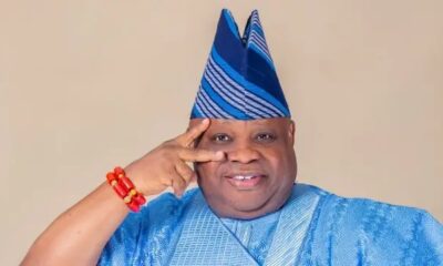 Portrait of Osun State Governor Ademola Adeleke in traditional Nigerian attire