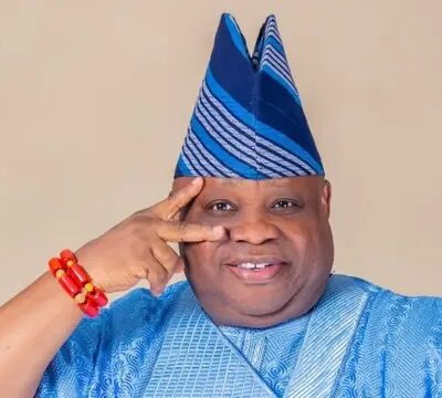 Portrait of Osun State Governor Ademola Adeleke in traditional Nigerian attire