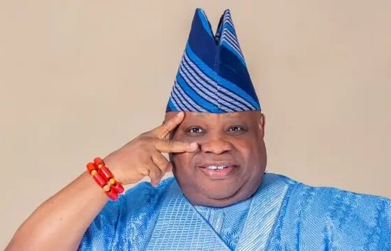 Portrait of Osun State Governor Ademola Adeleke in traditional Nigerian attire