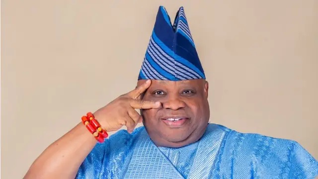 Portrait of Osun State Governor Ademola Adeleke in traditional Nigerian attire