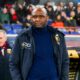 Patrick Vieira standing on the touchline as Genoa head coach in Serie A