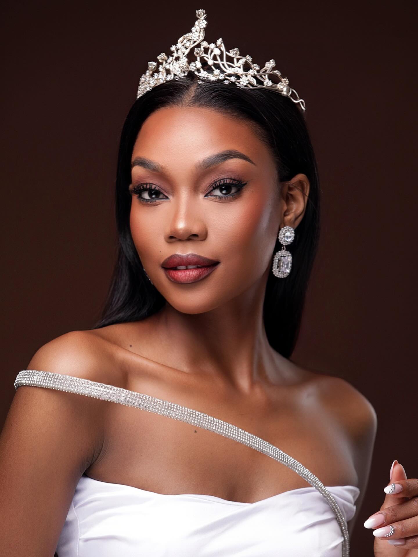 Ruth Thomas in her crown as Miss World Botswana 2026.
