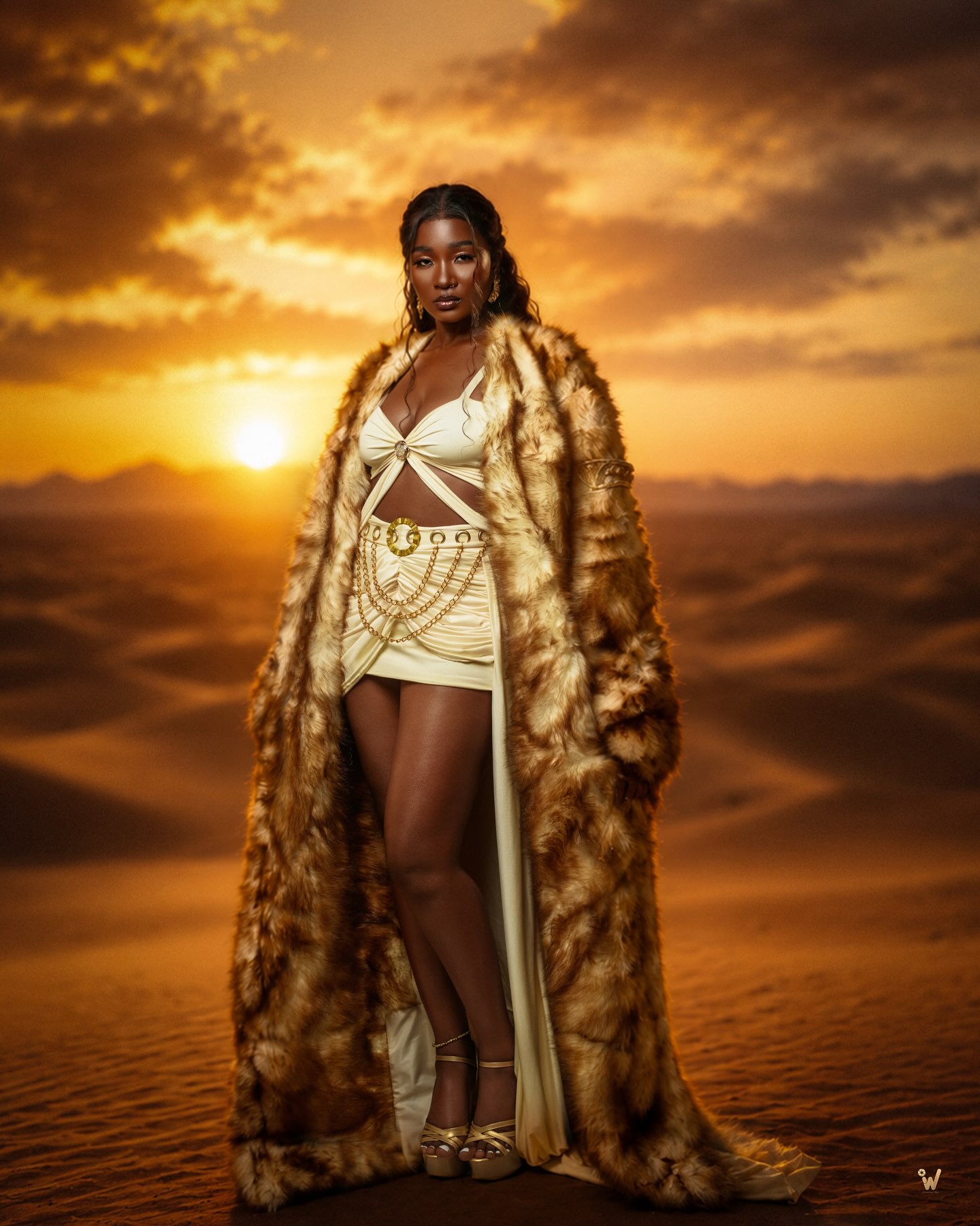 Goddessa-BBNaija-Season-11-Desert-Glamour-Fur-Coat