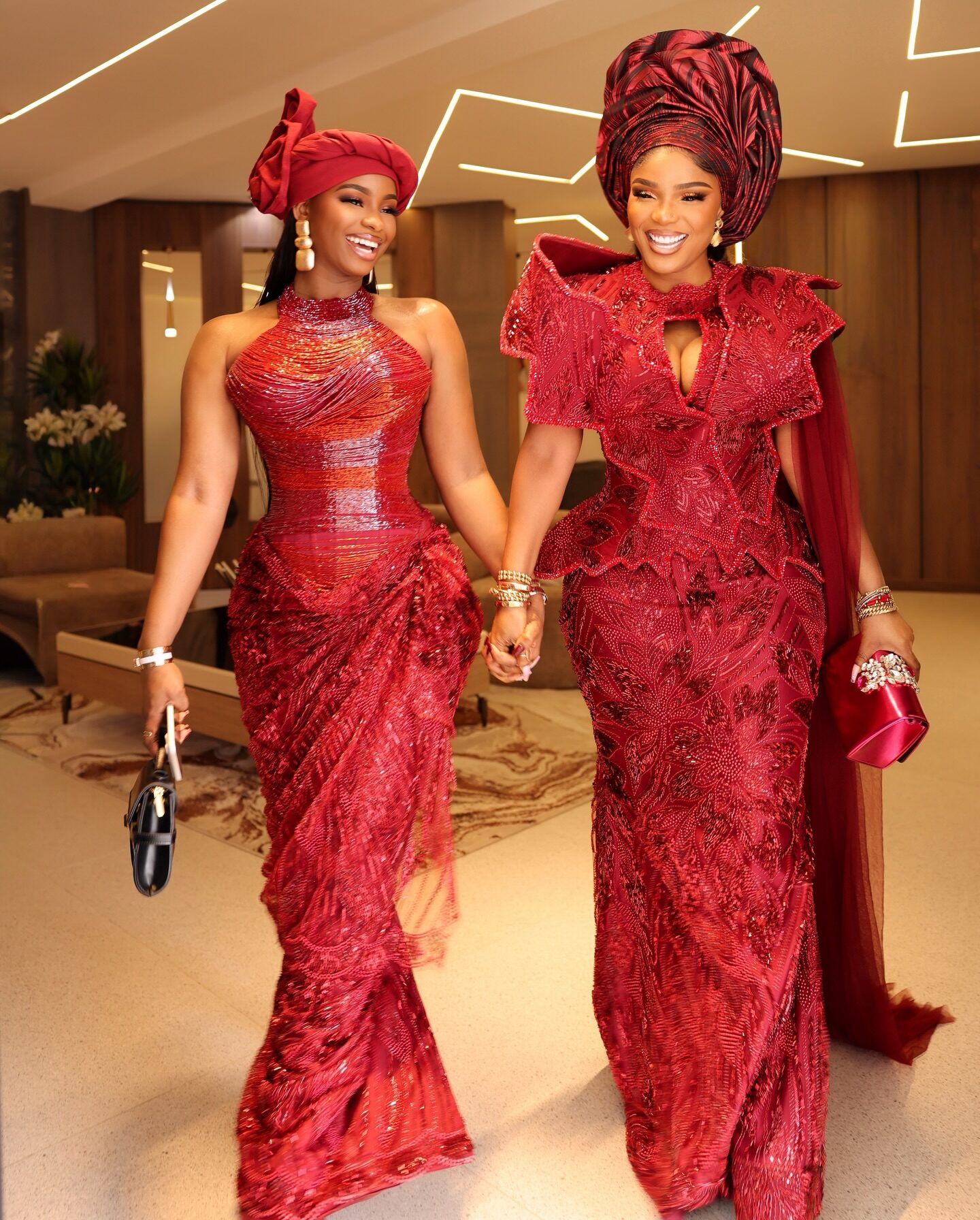 Same Lace, Different Styles! Iyabo & Priscilla Ojo’s Asoebi Looks Are So Beautiful