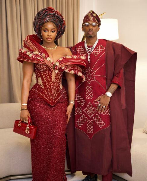 Priscilla Ojo & Juma Jux Just Served the Sweetest Matching Traditional Wedding Looks
