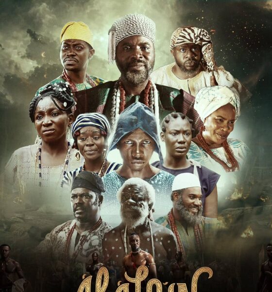 Official movie poster for Alahun The Weaver featuring Moshood Fattah, Odunlade Adekola, Ibrahim Chatta, and Omowunmi Dada.