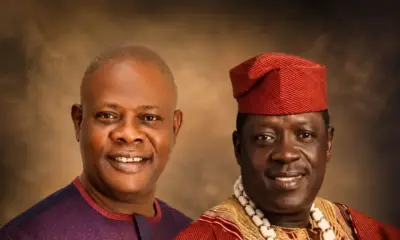 Digital photo collage of Yinka Quadri beside the late Nollywood actor Taiwo Hassan Ogogo.