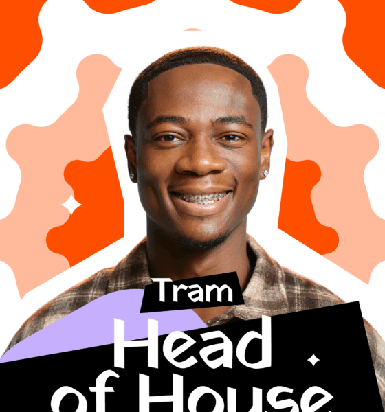 Tram smiling in an official graphic announcement confirming him as the Big Brother Naija Season 11 Week 7 Head of House.