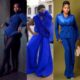 Olandria, Tobe, and Veekee James styled in electric blue fashion looks for fashion week and corporate events
