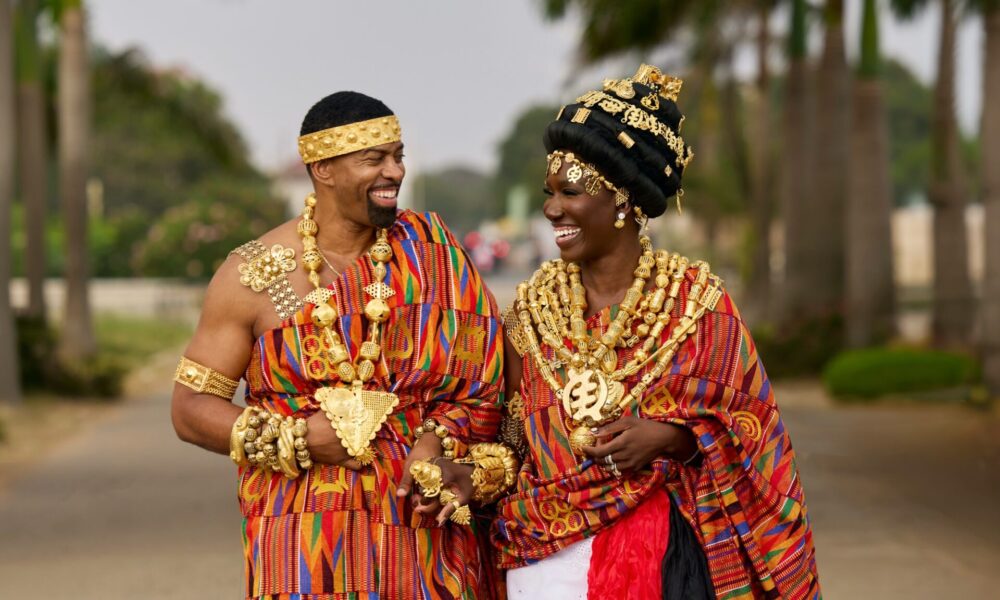 Kente, Gold & Couple Style! See Bozoma Saint John and Keely Watson’s Ghana Wedding Looks