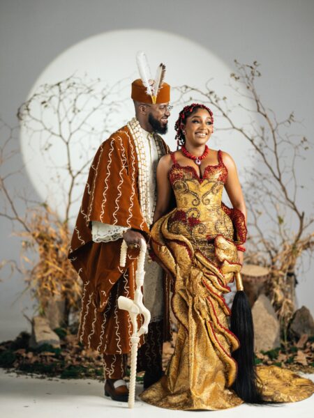 It’s Time to Get Hooked on the Faminus: See Akin and Kiky’s First Traditional Wedding Look