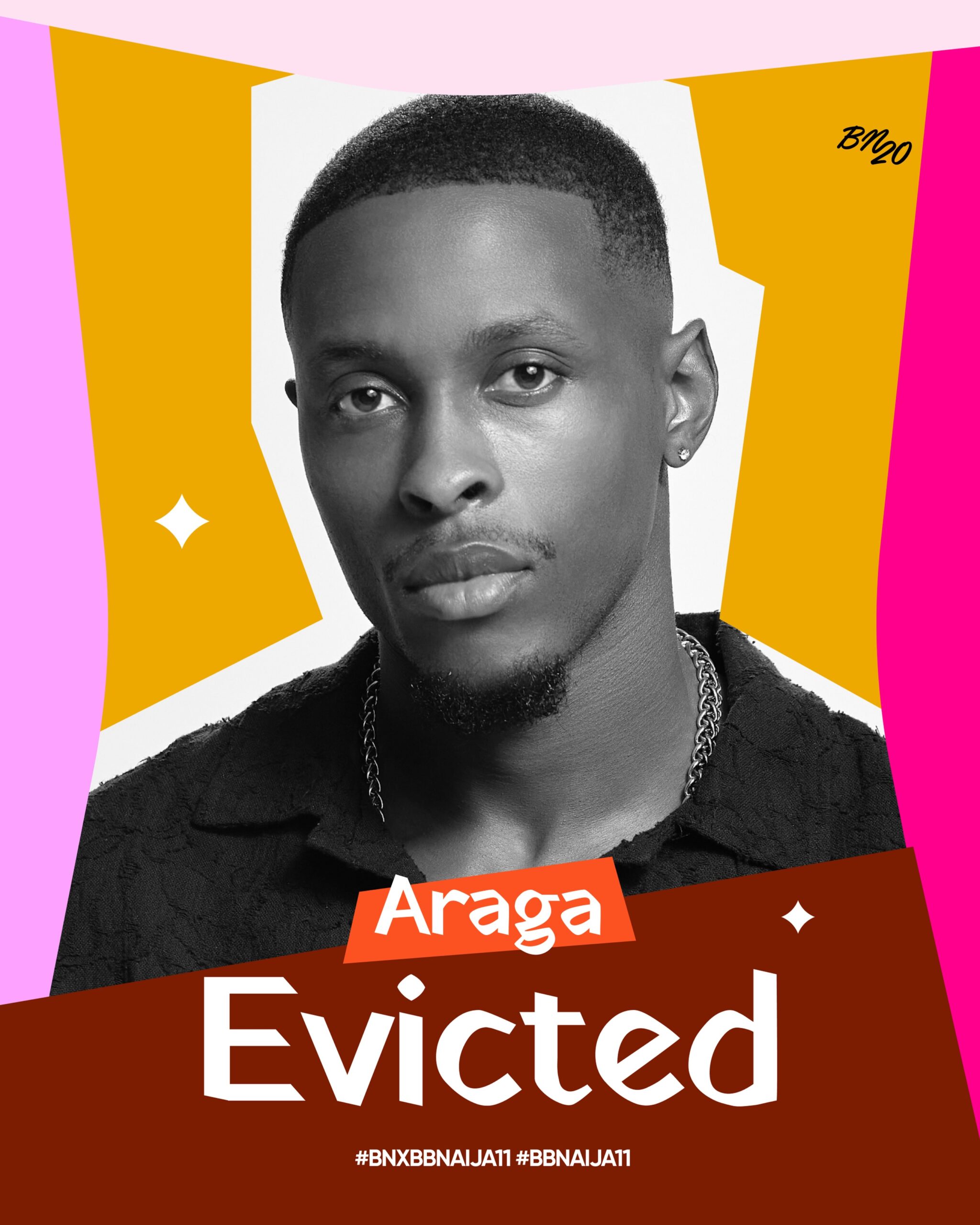 Big Brother Naija Season 11 housemate Oluwaseyifunmi Araga Sosanya eviction announcement for BellaNaija.