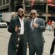Davido and Aliko Dangote standing on a New York City street during United Nations General Assembly week