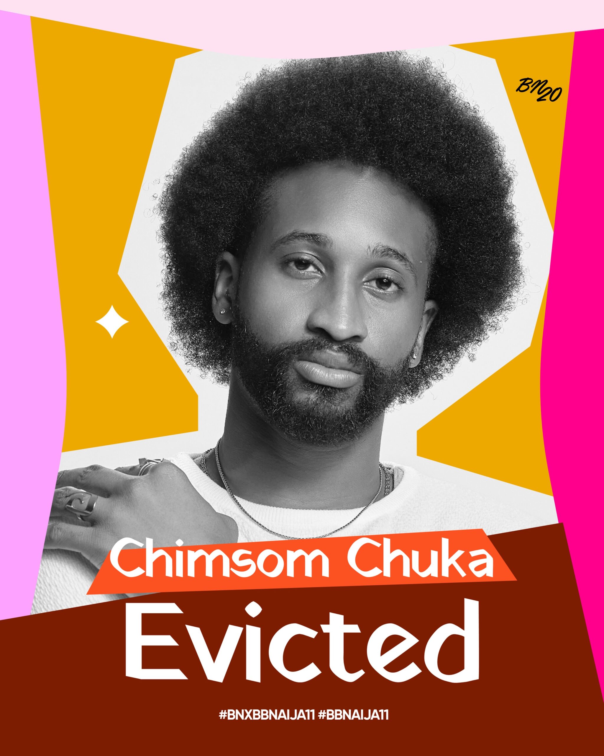 Chimsom Chuka evicted from Big Brother Naija Season 11 during the live eviction show.