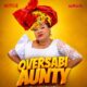 Toyin Abraham wearing a white lace dress and red textured gele in the official promotional poster for Oversabi Aunty streaming on Netflix and Kava
