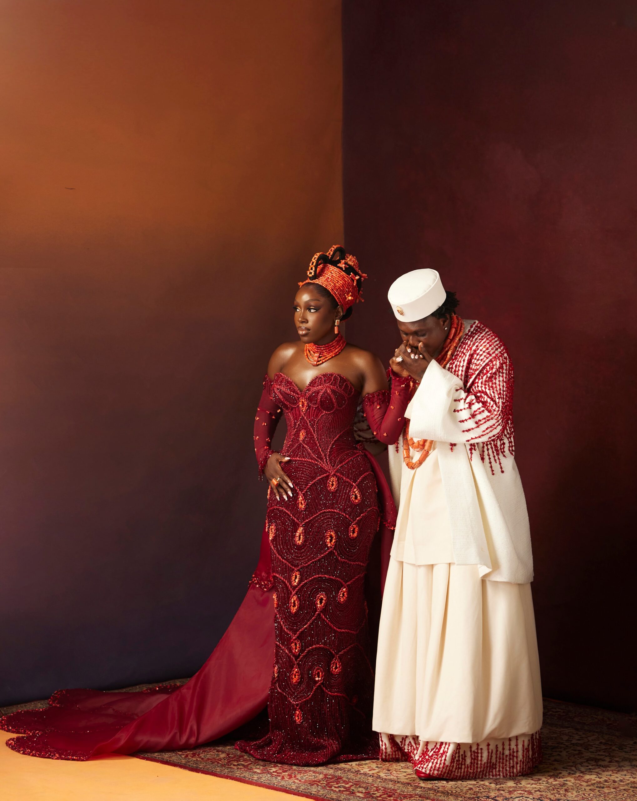 SaveClip.App_862824102_18651614647049848_5482123935619882140_n-scaled A Royal Love Story! Zlatan Ibile & Davita Omoniyi’s Edo Traditional Wedding Looks