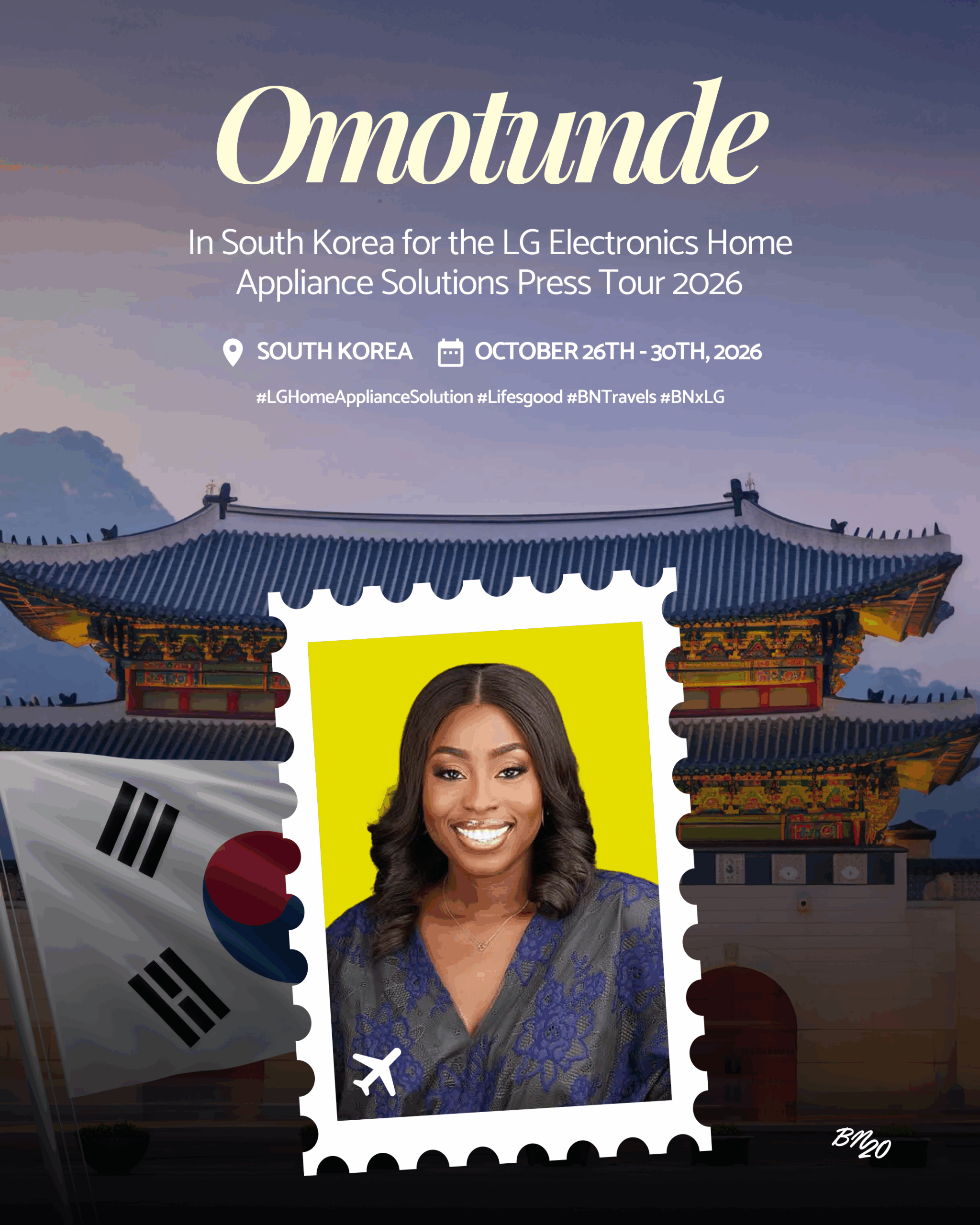BellaNaija’s Omotunde is Off to South Korea For LG Electronics Press Tour