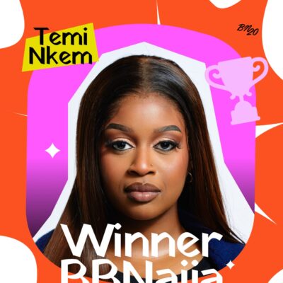 Temi Nkem official announcement graphics as winner of Big Brother Naija Season 11 Show Ya Sef edition.