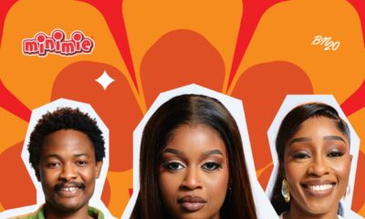 Minimie BBNaija Season 11 Week in Review graphic featuring Top 3 finalists Aikou, Temi Nkem, and Sheba.